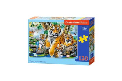 puzzle castorland tigers by the stream 120 piese 13517 1