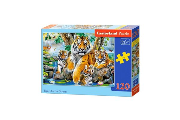 puzzle castorland tigers by the stream 120 piese 13517 1