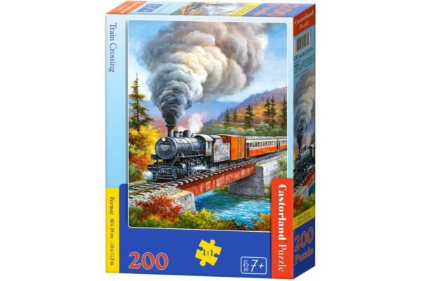 puzzle castorland train crossing 200 piese 222070