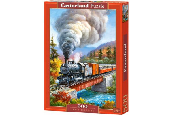 puzzle castorland train crossing 500 piese 53216 1