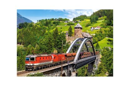 puzzle castorland train on the bridge 500 piese