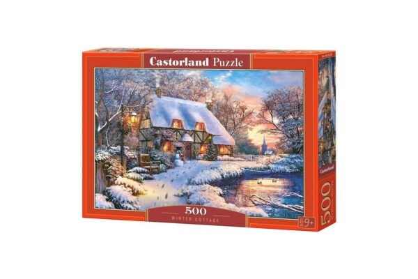 puzzle castorland winter cottage 500 piese 53278 1