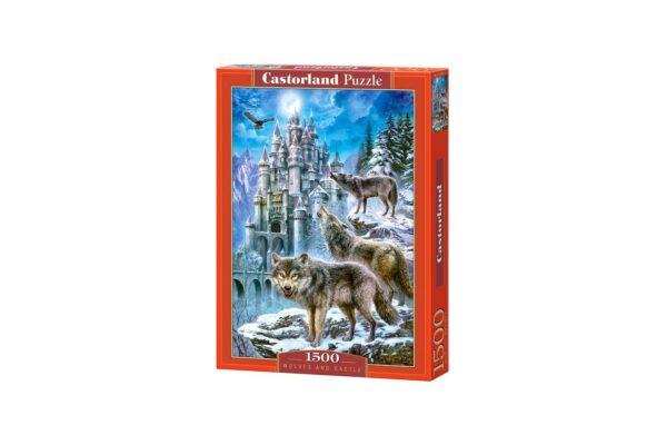 puzzle castorland wolves and castle 1500 piese 1