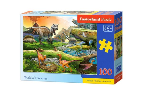 puzzle castorland world of dinosaurs 100 piese 111084