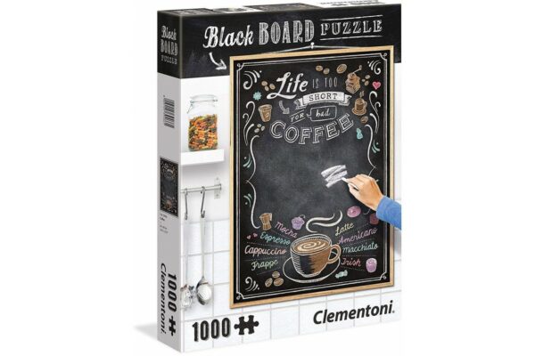 puzzle clementoni black board puzzle life is too short 1000 piese 39466 1