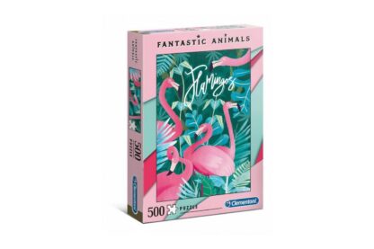 puzzle clementoni fantastic animals flamingos 500 piese 35067 1