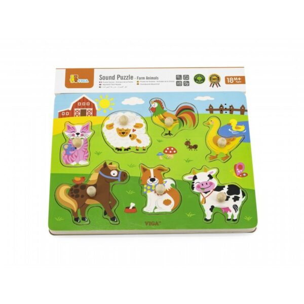 Puzzle cu sunete - animale - imagine 6