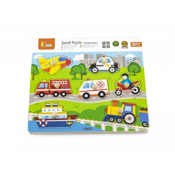Puzzle cu sunete - mijloace de transport - imagine 6
