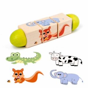 Puzzle Cuburi Rotative - Animale