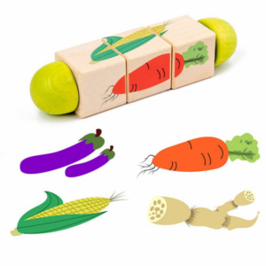 Puzzle Cuburi Rotative - Legume