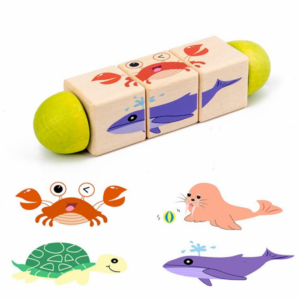 Puzzle Cuburi Rotative - Animale marine