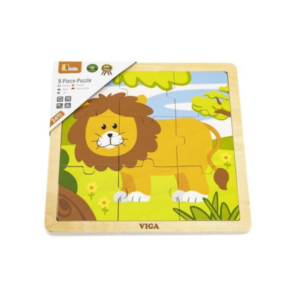 Puzzle din 9 piese mari - leu