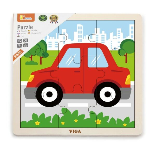Puzzle din 9 piese mari - masina, Viga - imagine 2
