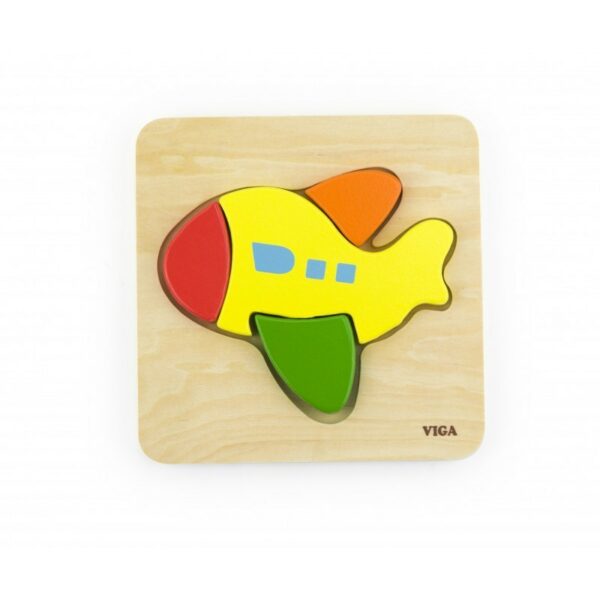 Puzzle din lemn - avion - imagine 3