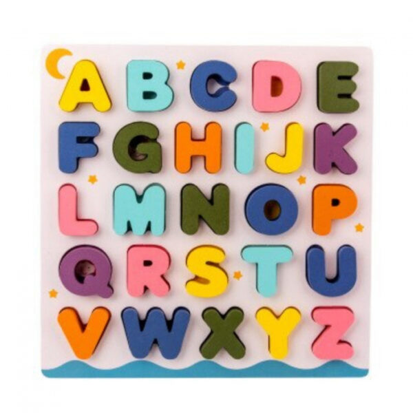 puzzle din lemn cu litere de tipar alfabet copie 6556 1121