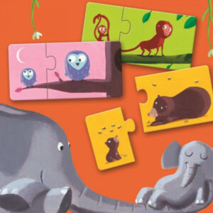 Puzzle asociere Mama si puiul
