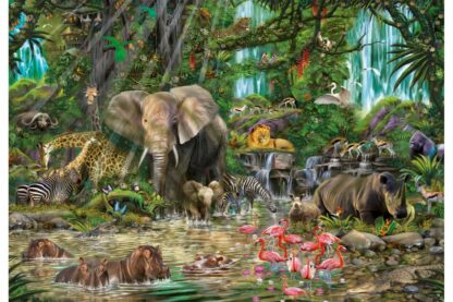 puzzle educa african jungle 2000 piese include lipici puzzle 16013