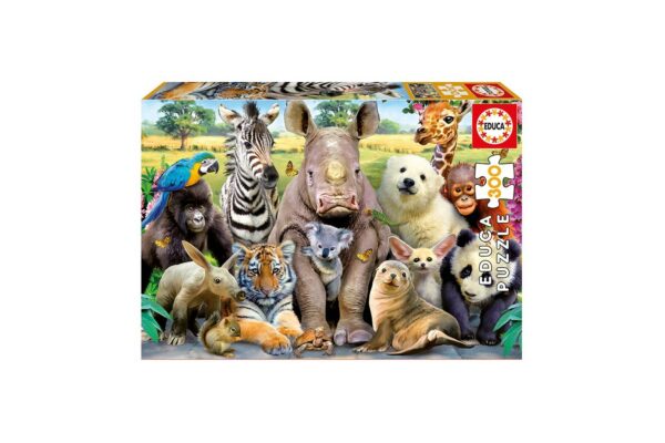 puzzle educa animal selfie 300 piese 15908 1