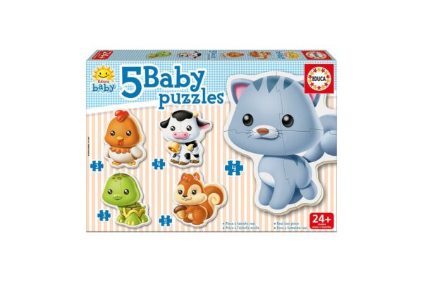 puzzle educa animals 3 3 4 4 5 piese 13473 1