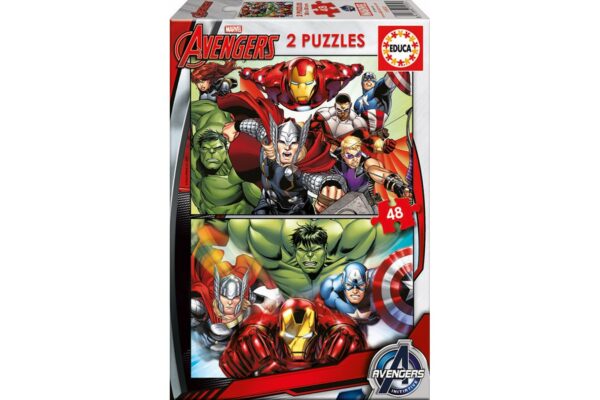 puzzle educa avengers 2x48 piese 15932 1