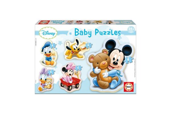 puzzle educa baby puzzles disney mickey 3 4 4 piese 13813 1