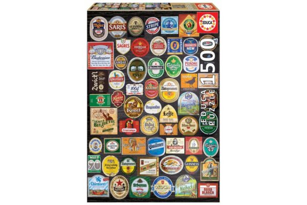 puzzle educa beer labels collage 1500 piese 18463 1
