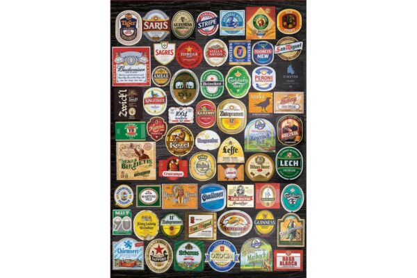 puzzle educa beer labels collage 1500 piese 18463
