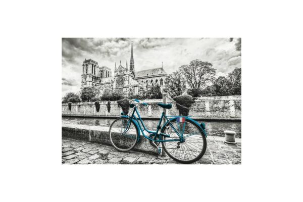 puzzle educa bike near notre dame coloured bw 500 piese 18482