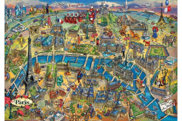 puzzle educa city maps paris 500 piese 18452