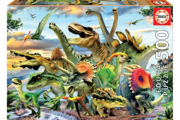 puzzle educa dinosaurs 500 piese 17961 1