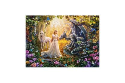 puzzle educa dragon princess and unicorn 1500 piese include lipici puzzle 17696