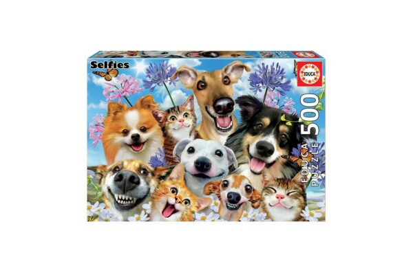 Puzzle Educa - Fun In The Sun Selfie, 500 piese, include lipici (17983) - imagine 2