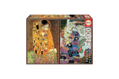 puzzle educa gustav klimt the kiss the virgin 2x1000 piese 18488 1