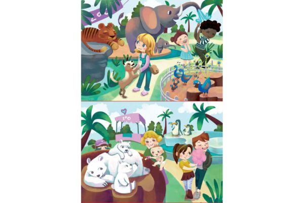 puzzle educa in the zoo 2x20 piese 18603