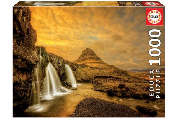 Puzzle Educa - Kirkjufellsfoss Waterfall, Iceland, 1.000 piese (17971) - imagine 2
