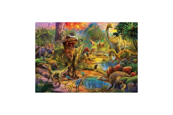 puzzle educa land of dinosaurs 1000 piese include lipici puzzle 17655