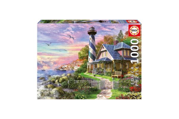 puzzle educa lighthouse at rock bay 1000 piese include lipici puzzle 17740 1