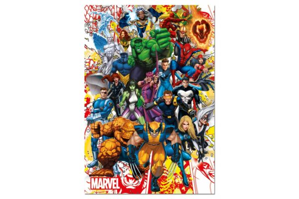 puzzle educa marvel heroes 500 piese include lipici puzzle 15560