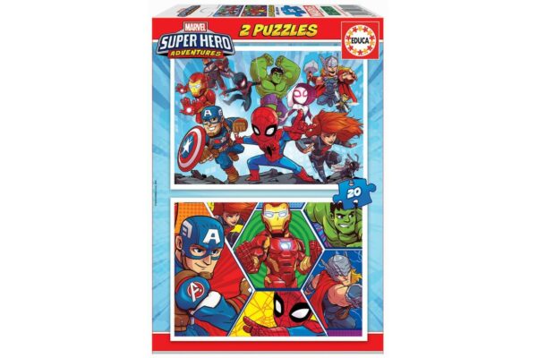 puzzle educa marvel super heroe adventures 2x20 piese 18648 1