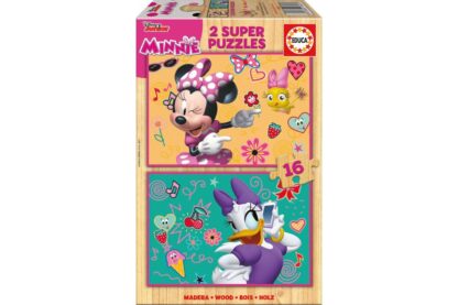 puzzle educa minnie happy helpers 2x16 piese 17623 1