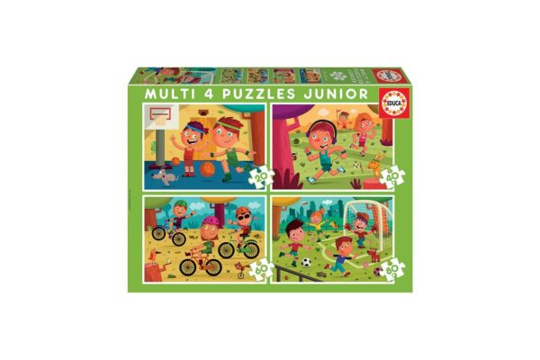 puzzle educa multi 4 junior sports 20 40 60 80 piese 18602 1