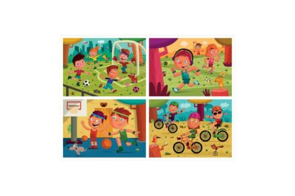 puzzle educa multi 4 junior sports 20 40 60 80 piese 18602