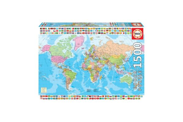 puzzle educa political world map 1500 piese 18500 1