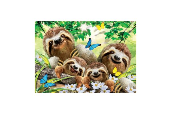 puzzle educa sloth family selfie 500 piese include lipici 18450