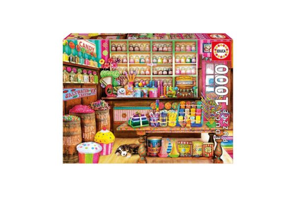 puzzle educa the candy shop 1000 piese include lipici puzzle 17104 1