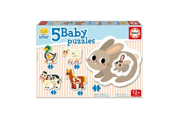 Puzzle Educa - The Farm, 2/2/3/3/4 piese (17574)