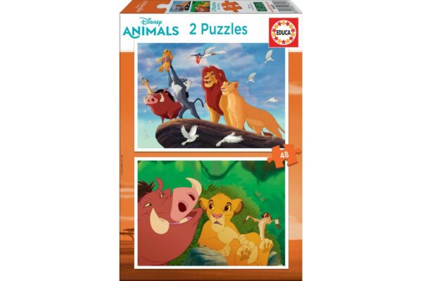 puzzle educa the lion king 2x48 piese 18629 1