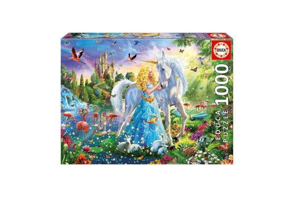 puzzle educa the princess and the unicorn 1000 piese include lipici puzzle 17654 1