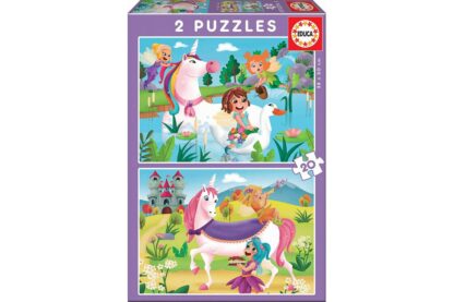 puzzle educa unicorns 2x20 piese 18064