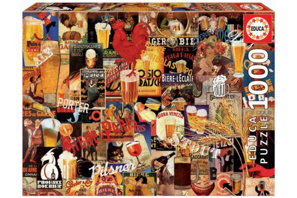 puzzle educa vintage beer collage 1000 piese 17970 1